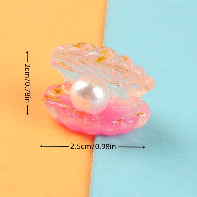 Colorful Shell Mini Toy Small Ornament Resin Simulation Pearl