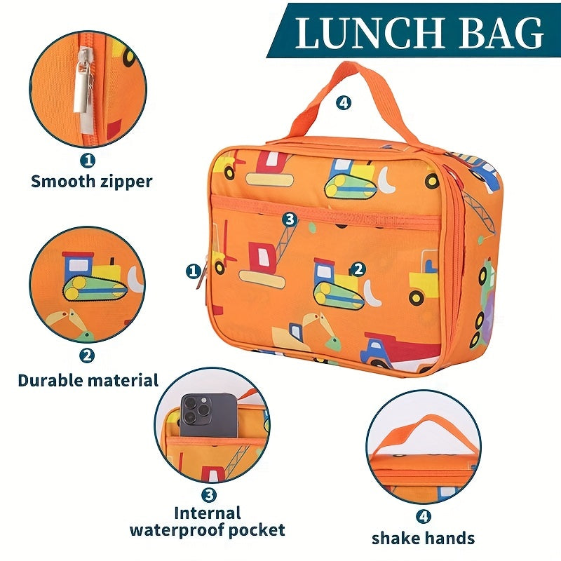 Cartoon Lunch Insulation Bag Oxford Cloth Fresh Cooler Bag For Camping Picnic