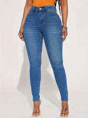 Dark Skinny High Rise Jeans Women's Denim Pants