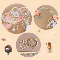 Butterfly Bell Orchid Tassel Hair Clips Vintage Headwear
