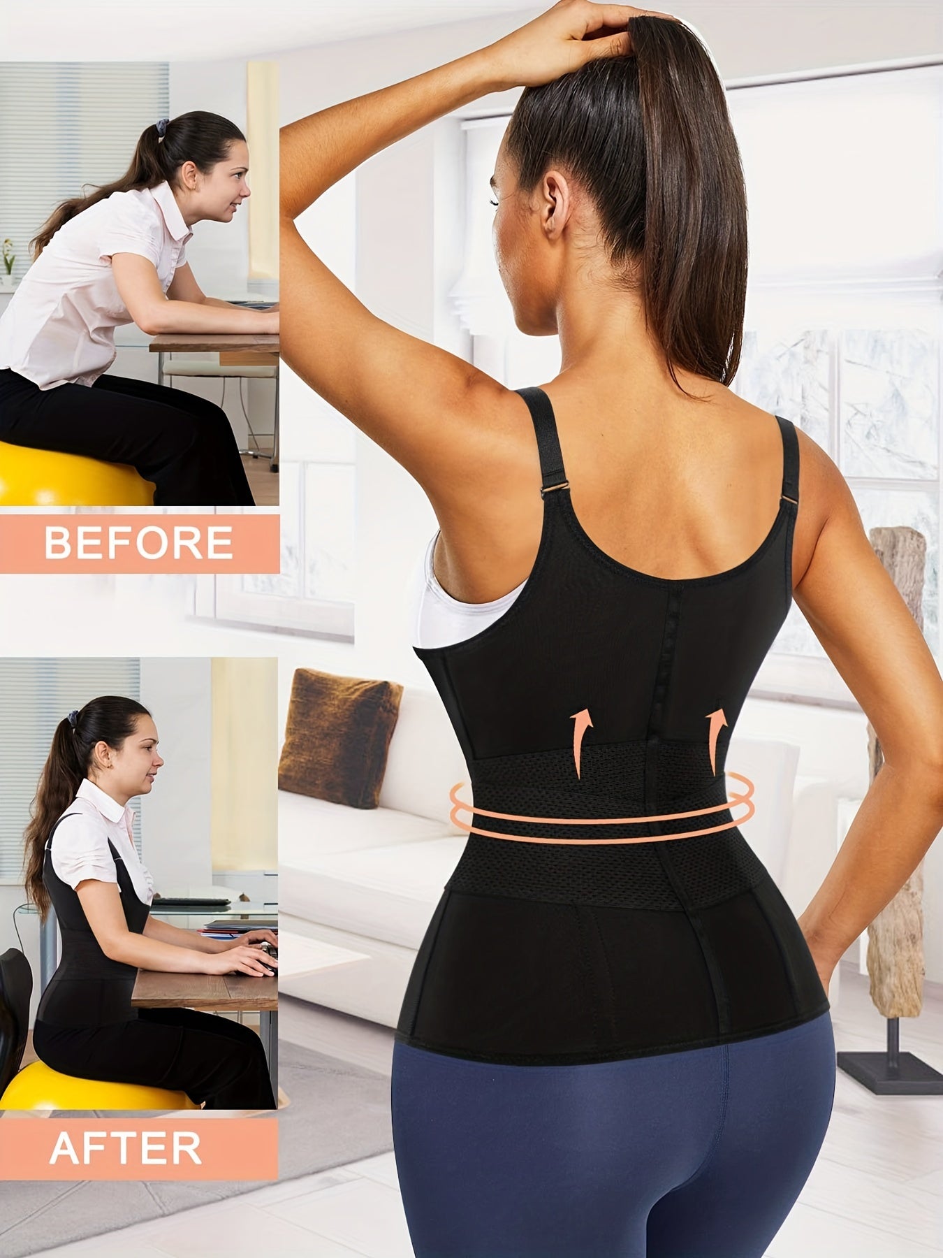 Waist Trainer Tummy Control Zipper Shaping Cami Top