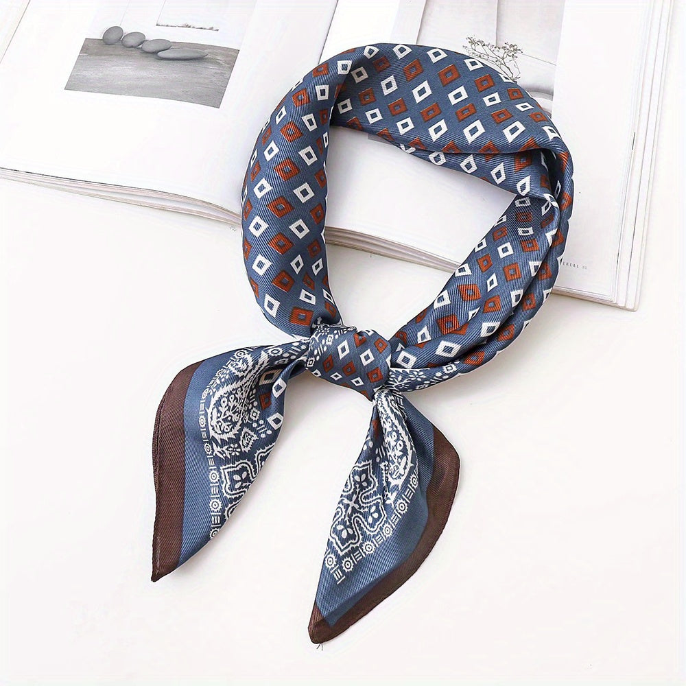 Paisley Geometric Print Shawl Bandana Square Scarf For Women