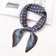 Paisley Geometric Print Shawl Bandana Square Scarf For Women