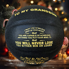 Engraved Outdoor Basketball - Perfect Gift for Grandson!
