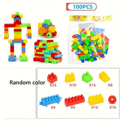 100pcs Kids Building Block Set - Educational Toy for Boys and Girls