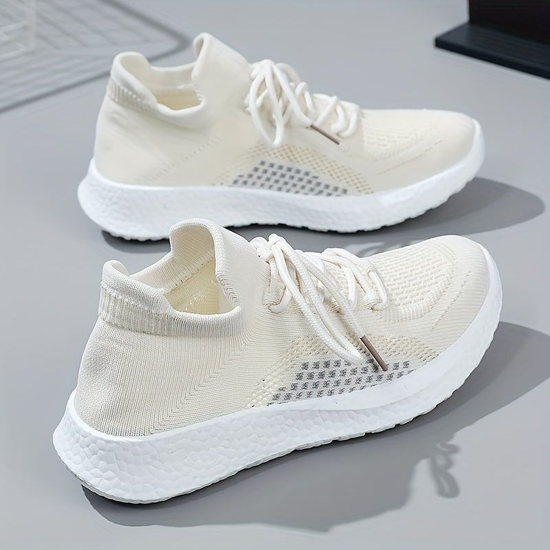 Women's Breathable Walking Shoes Lace Up Lightweight Sports Shoes
