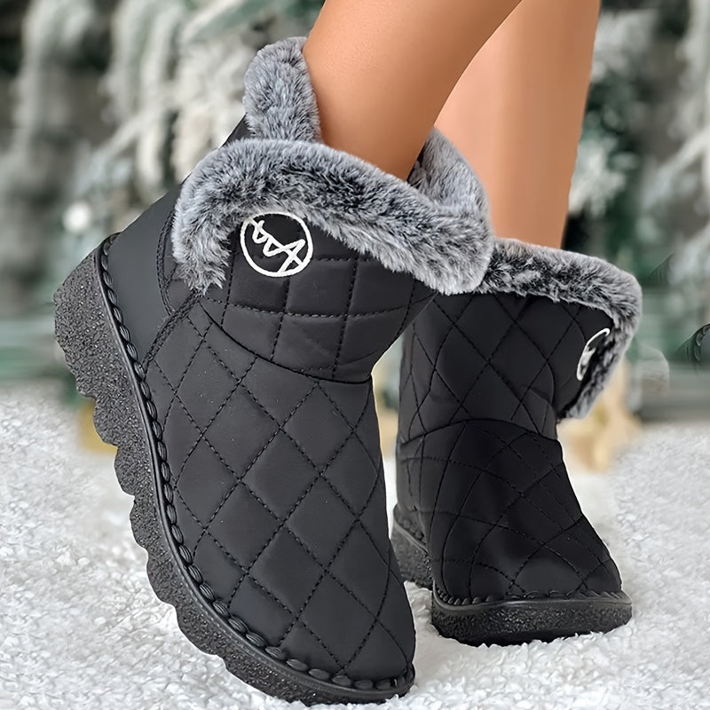 Women's Non-Slip Thickened Snow Boots - Warm & Lightweight