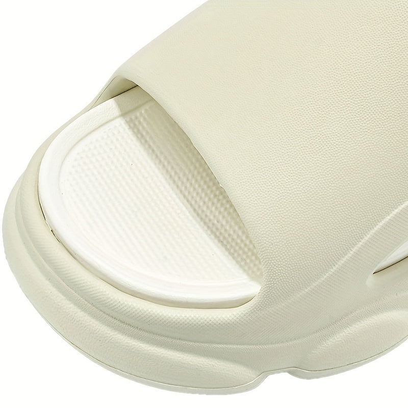 Men's Open Toe Slides Slip On Slippers - Indoor/Outdoor Platform Shoes