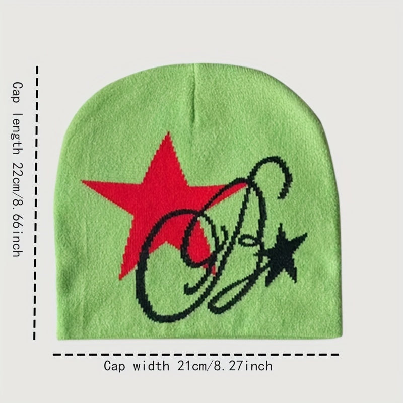 Fashionable Windproof Knit Beanie Hat Autumn Winter Warm Ski Cold Hat Men Women