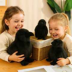 Realistic Plush Crow Toy Soft Fluffy Stuffed Animal - 3 Sizes & Styles