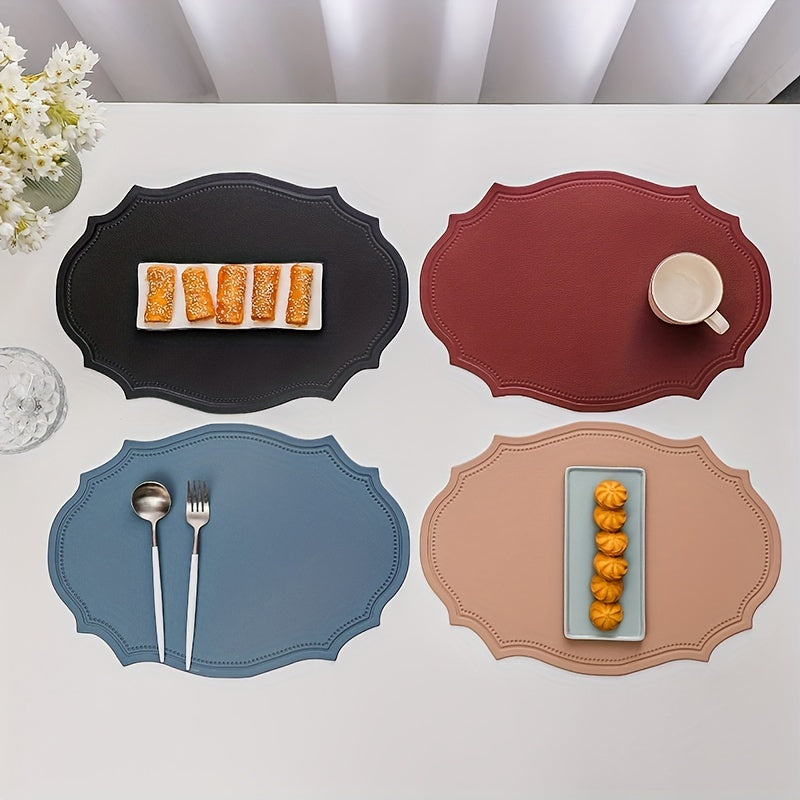 Waterproof Faux Leather Placemat, Heat Insulation Mat