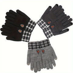 Men's Touch Screen Coldproof Sports Gloves Warm Knitted Driving Cycling
