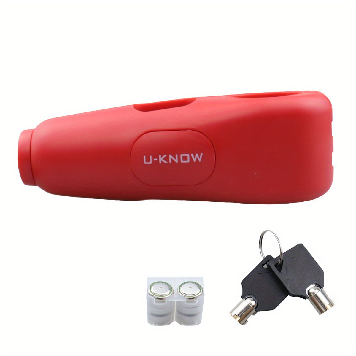 Motorcycle Alarm Hand Lock Anti theft Lock Red Orange