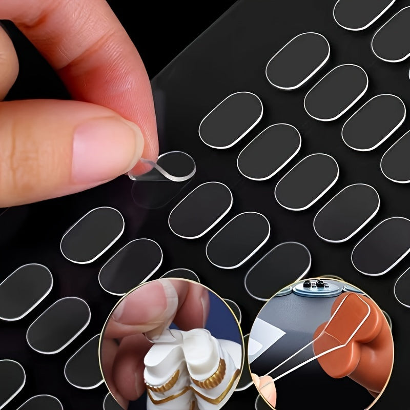 40pcs Double sided Adhesive Blind Box Foot Stickers Non-marking Strong Stickers