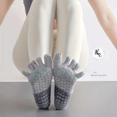 2pcs Women's Non slip Five Finger Yoga Socks Sweat Absorbing