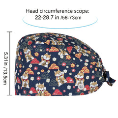 Puppy Animals Print Working Cap Unisex Cotton Hat with Sweatband