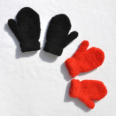 Cozy Thermal Plush Baby Mittens Winter Windproof Gloves