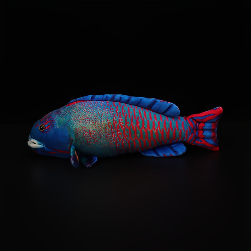 BLUESLEMON 35 Wrasse Plush Toy Fish Stuffed Animal Ocean Series Home Decoration
