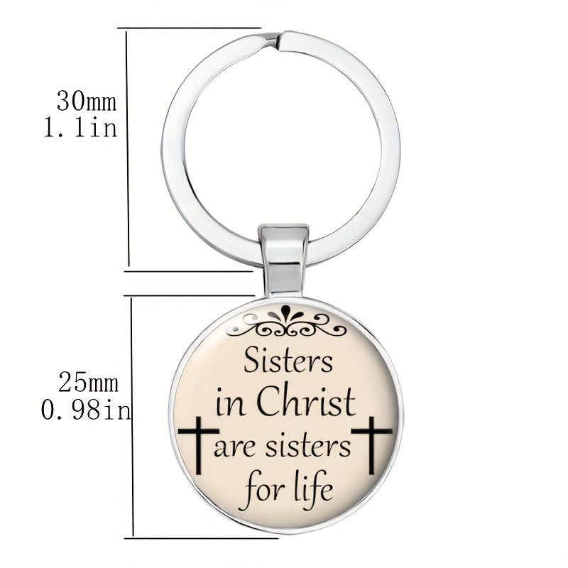 1pc Christian Sisters Keyring Birthday Gift