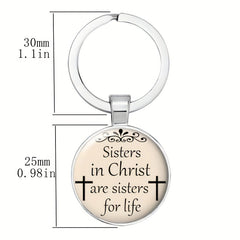 1pc Christian Sisters Keyring Birthday Gift