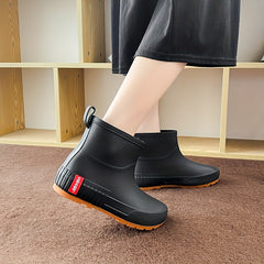 Women's Waterproof Non-slip Rain Boots Comfortable Solid Water Boots