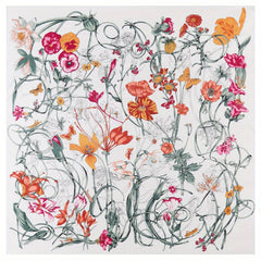 Flower Pattern Bandana Silk Tube Top Shawl Scarf Wrap Head Wrap