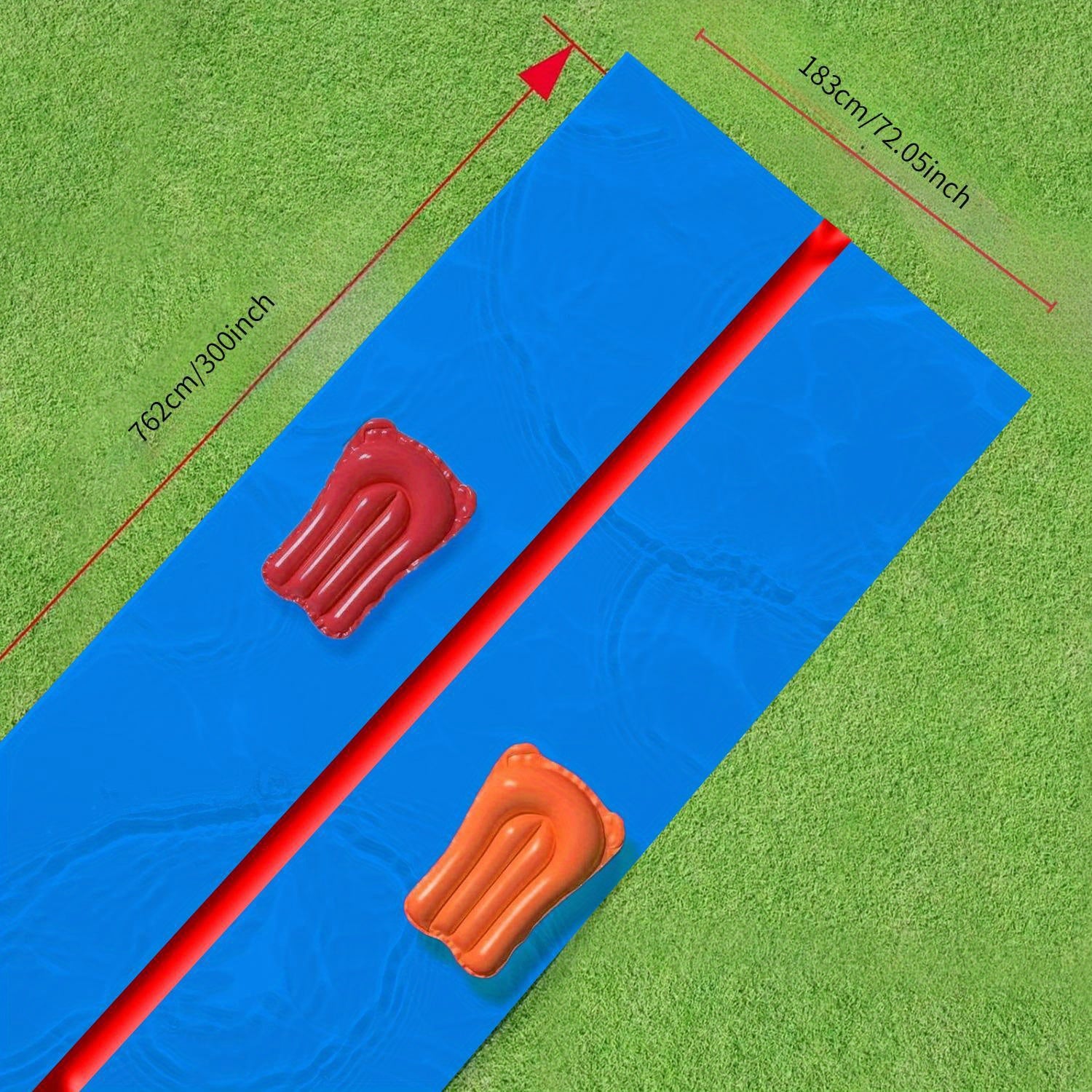 Ripple Water Slide with 2 Surfboards for Lawn Splash