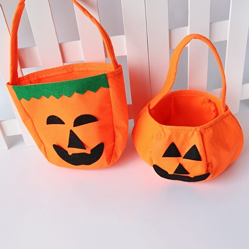 5pcs Halloween Pumpkin Bags Three-dimensional Non-woven Fabric Props