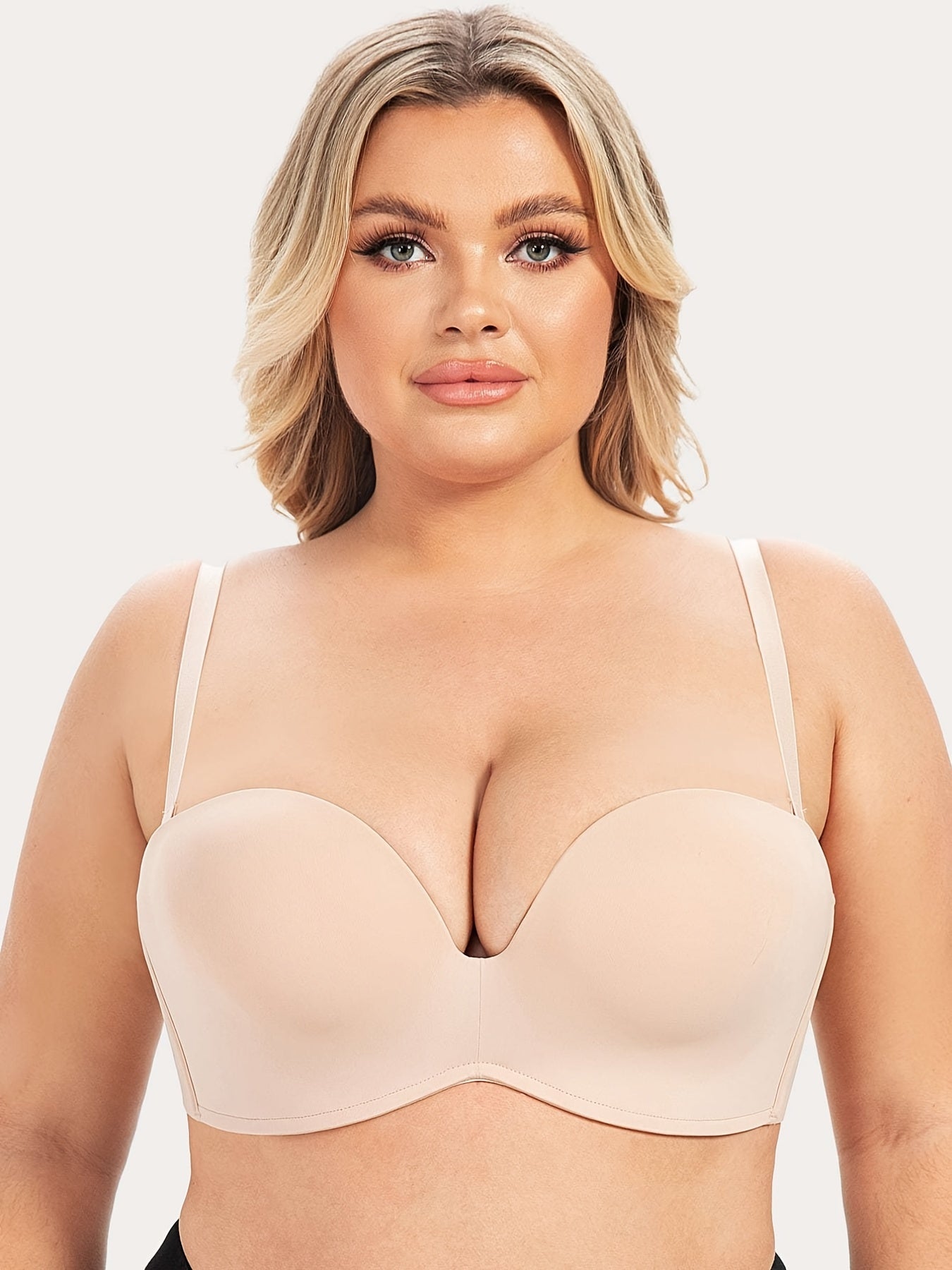 Plus Size Strapless Push Up Minimizer Bra