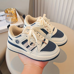 Boy's Skate Shoes Comfy Non Slip Casual Lace Up Sneakers For Kids