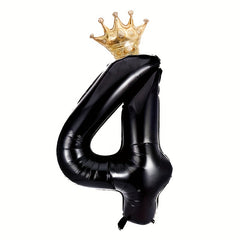 6 Cm Giant Number Crown Foil Balloon for Celebrations and Decorations