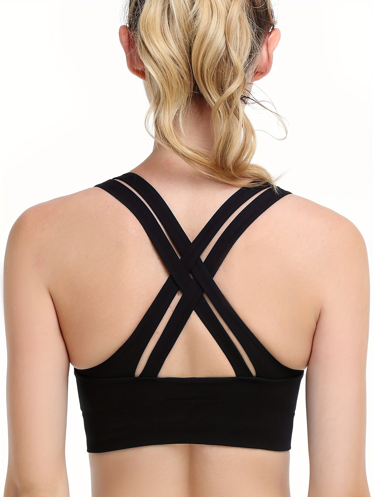 3 Pack Plus Size Seamless Sports Bra Criss Cross Set