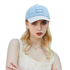 Lucky Whatever Baseball Cap Denim Embroidery Cotton Women's Sunscreen Hat