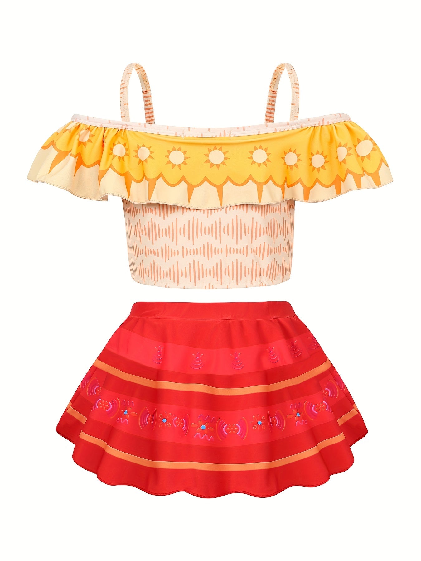 Toddler Girls Bikini Tankini Swimsuit Set Princess Cosplay Costume