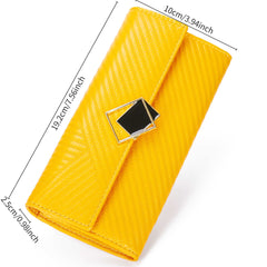 Women's Long Cowhide Leather Wallet