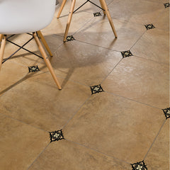 21pcs Dark Moroccan Pattern Tiles Stickers Waterproof Floor Decor