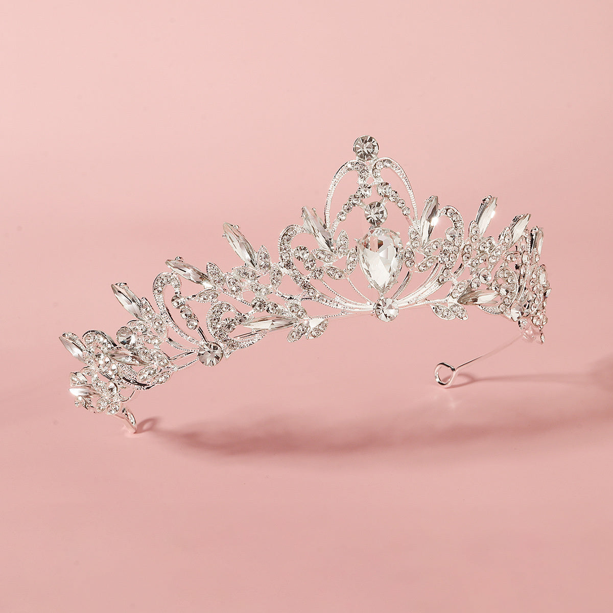 Silver Rhinestone Princess Tiara for Girls
