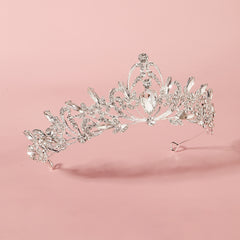 Silver Rhinestone Princess Tiara for Girls