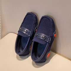 Boys Woven Loafer Shoes Breathable Comfortable Non Slip