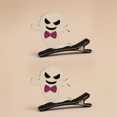2pc Halloween Kids Pumpkin Hair Clips Set