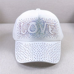 Sparkly Rhinestone Baseball Cap Adjustable Sun Hat