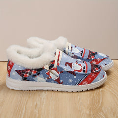 Christmas Santa Snow Shoes Fleece Lined Casual Winter Sneakers
