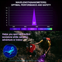 UV Flashlight Ultraviolet Lamp 51 LED Pet Urine Detector