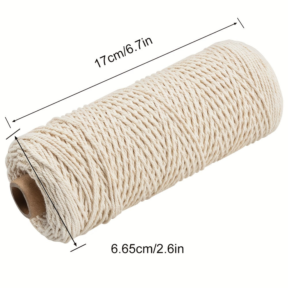 Cotton Rope Twisted Braided Cord Wall Hanging Plant Hanger 1mm 200m