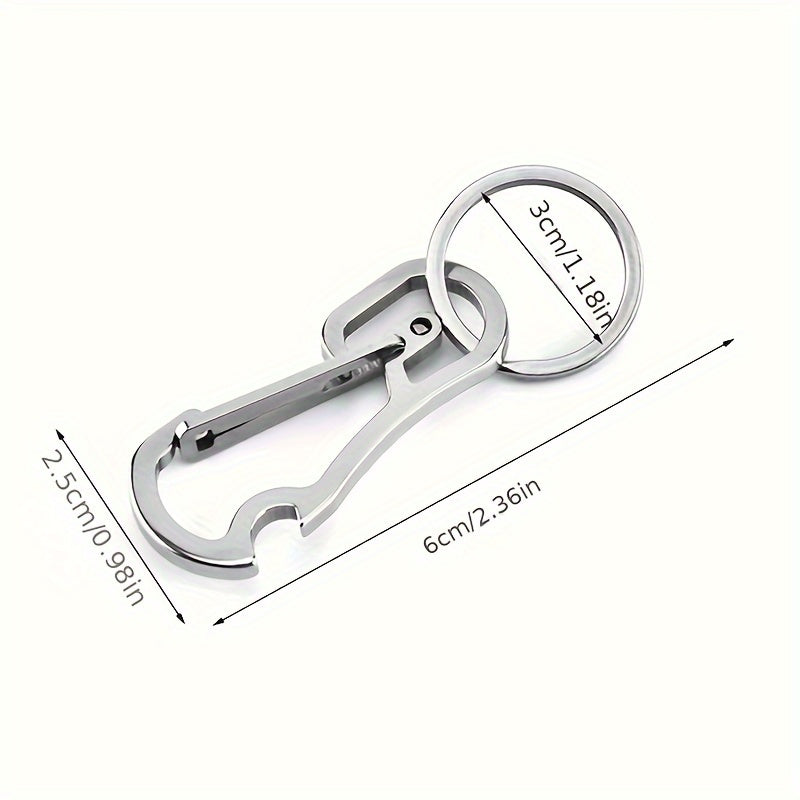Stainless Steel Key Chain With Bottle Opener Multifunctional Keychain