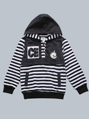 Boys Hooded Sweatshirt Stripes Print Autumn Spring