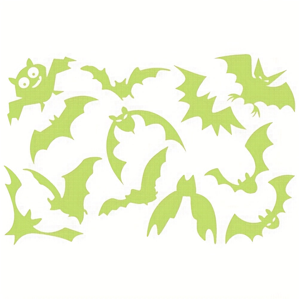 Halloween Luminous Bat Wall Stickers Self Adhesive