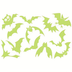 Halloween Luminous Bat Wall Stickers Self Adhesive
