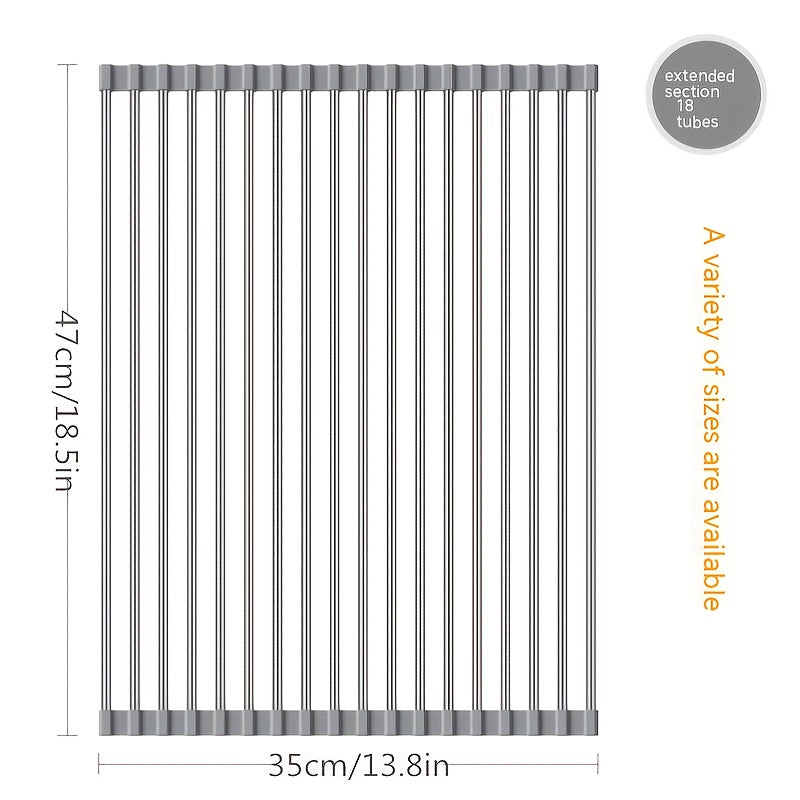 Roll Up Dish Drying Rack Foldable Sink Mat