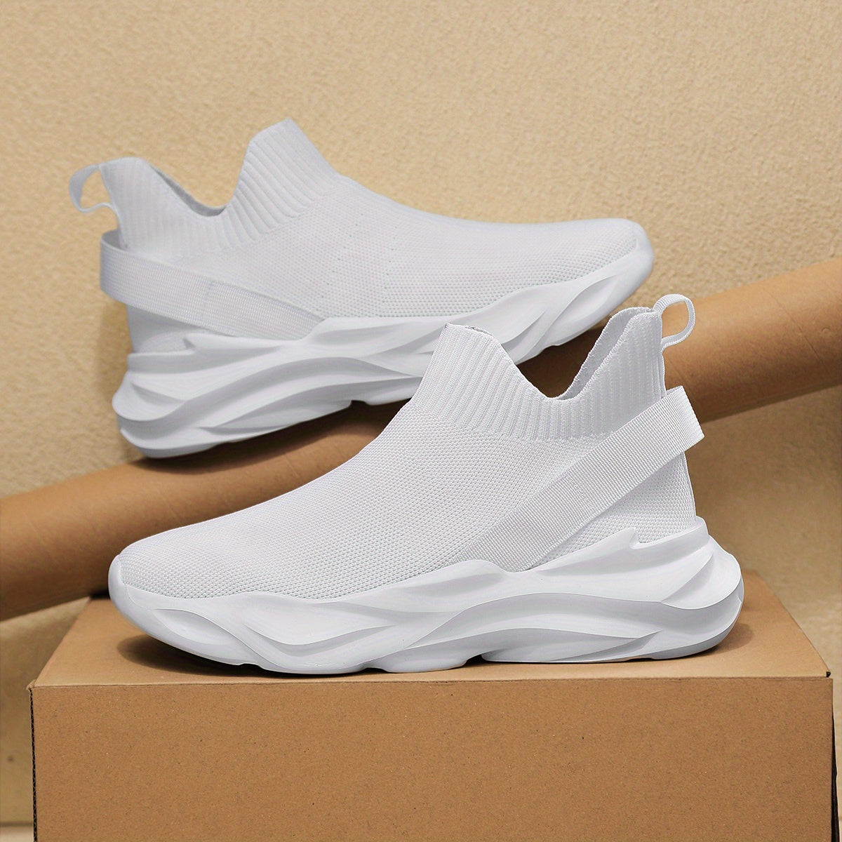 Men's Breathable Slip-On Sneakers with Shock Absorption